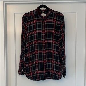 LOFT Women’s Plaid Button-Up Blouse